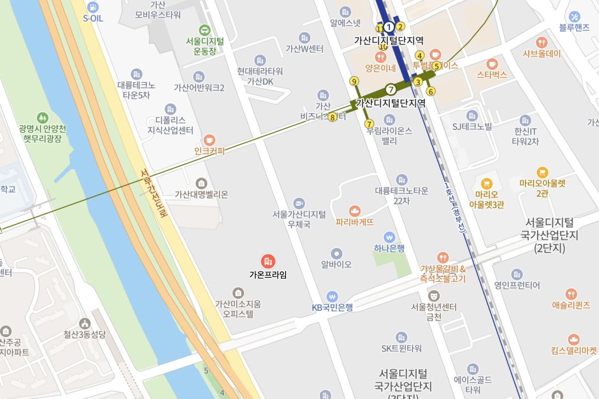 가온프라임 위치